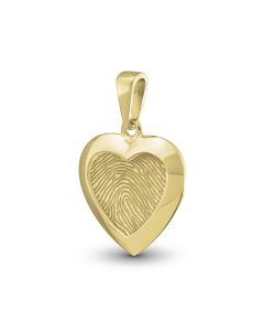 Pendentif empreinte digitale 'Coeur' en or