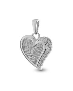 Pendentif empreinte digitale 'Coeur'