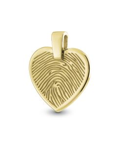 Pendentif empreinte digitale 'Coeur' en or  Ø 1.7 cm