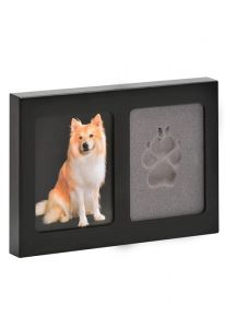 Cadre photo pour chien avec empreinte en mousse noir