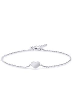 Bracelet commémoratif avec cœur en argent