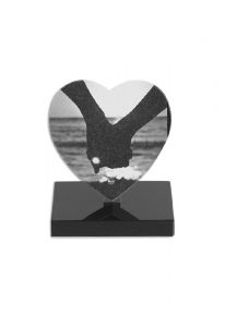Plaque commémorative avec gravure laser 'Coeur'