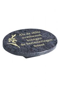 Plaque commémorative ovale 'Lis'