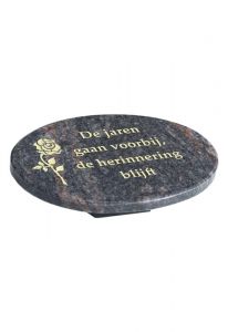 Plaque commémorative ovale 'Rose'