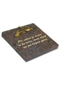 Plaque commémorative carré 'Oiseau libre'