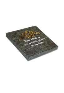 Plaque commémorative carré 'Branche rose'