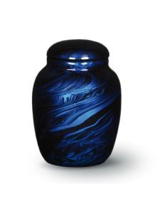 Urne en fibre de verre 'Eclat' bleu