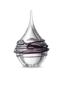 Mini-urne en verre cristal 'Swirl' transparent