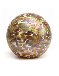 Mini-urne en verre cristal 'Elan' feuilles d'or