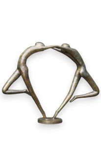 Statue funéraire en bronze « Couple enlacé »