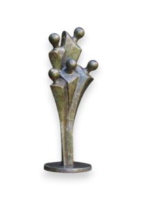 Statue funéraire en bronze « Couple dansant »