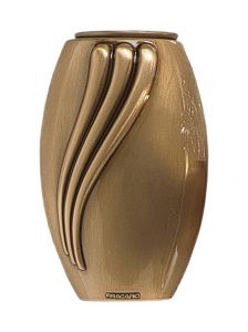 Vase funéraire en bronze avec vis de fixation
