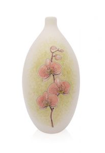 Petite urne funéraire artistique 'Orchidée' rose