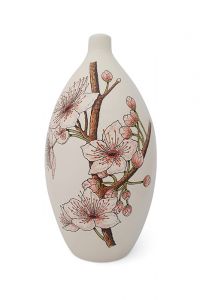 Petite urne funéraire artistique 'Fleur de cerisier'