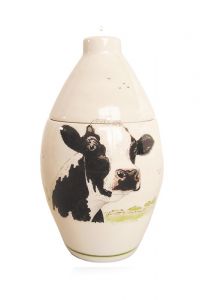 Urne peinte à la main Vache / la vie rural
