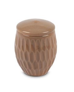 Mini urne pour cendres en céramique - Brun moka