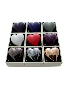 mini urnes en céramique coeur