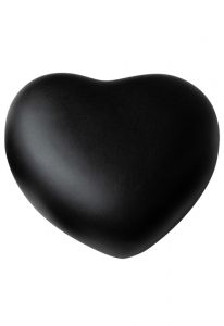 Mini-urne pour cendres 'Cœur' noir de dimensions différentes