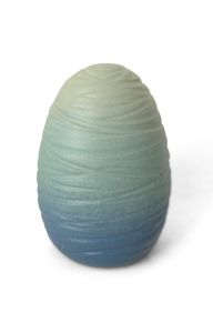 Urne cendres pour enfants en céramique 'Cocon' bleu vert