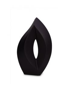 Urne pour cendres en céramique noir mate 'Venezia'