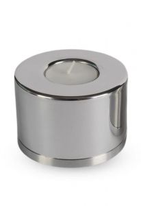Petite Urne Funéraire en Aluminium 'Cylindre' 0,2 L Avec Bougeoir