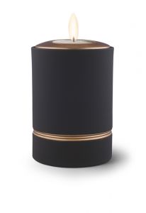 Mini-urne en céramique avec bougeoir et liserés or de différentes couleurs