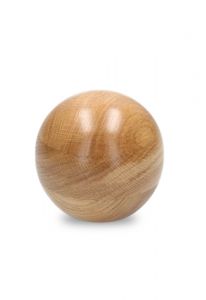 Petite urne cinéraire en bois de chêne naturel