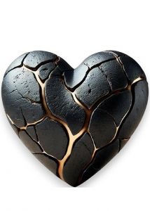 LEGEND Fractured Heart - Urne funéraire en bronze artisanale