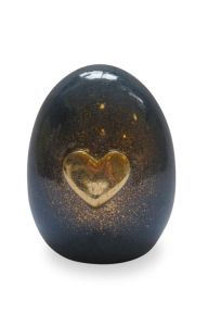 Mini-urne 'Coeur d'or' en céramique