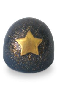 Mini-urne 'Étoile d'or' en céramique