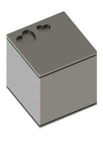 Mini-urne Cube en acier inoxydable