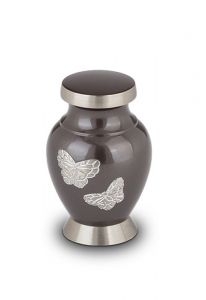 Mini-urne funéraire en laiton avec 3 Papillons