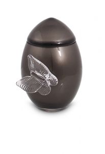 Mini-Urne en verre avec papillon anthracite