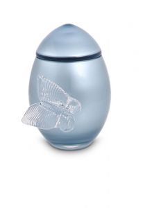 Mini-Urne en verre avec papillon bleu