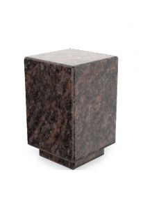 Mini-urne funéraire en granit - marron