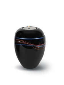 Mini urne en fibre de verre 'Ondine' avec bougie