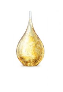 Mini-urne en verre cristal 'Memorie' goutte krakele gold