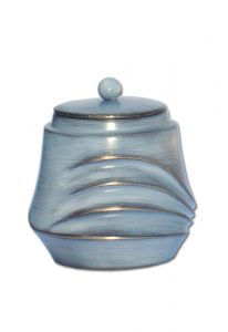 Mini-urne funéraire bronze gris-bleu