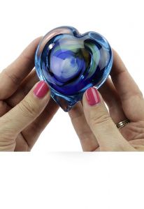 Mini-urne en verre cristal 'Coeur'