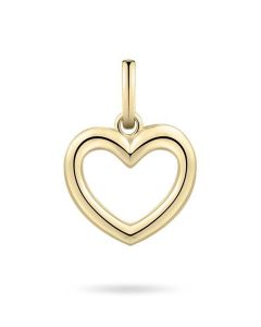 Pendentif mémoire cœur en plaqué or jaune