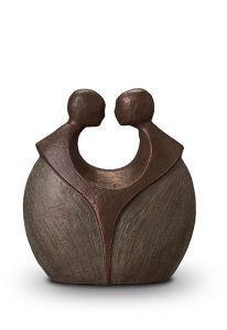 Petite Urne Funéraire en Céramique bronze 'Ensemble Pour Toujours'