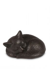 Mini-urne en bronze 'Chat endormi'
