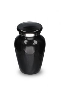 Petite urne cinéraire 'Elegance' noir aspect nacré