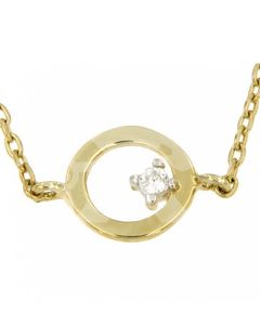 Collier symbole 'Cercle' en 14 carats or bicolore