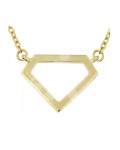 Collier symbole 'Diamant' en 14 carats or jaune