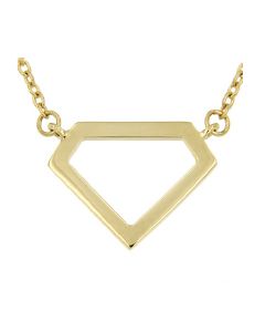 Collier symbole 'Diamant' en 14 carats or jaune