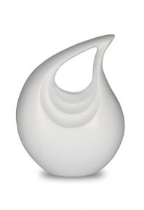 Urne pour cendres en aluminium 'Larme' blanc