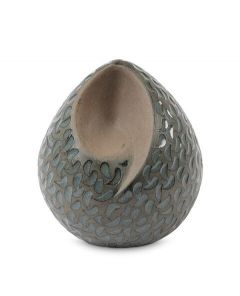 Mini urne funéraire en céramique en forme de goutte 'Ohm' – vert
