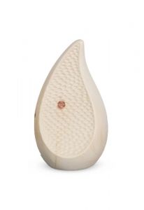 Urne funéraire en forme de goutte en bois de pin