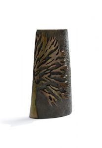 Urne funéraire bronze 'Arbre de vie' avec bougie